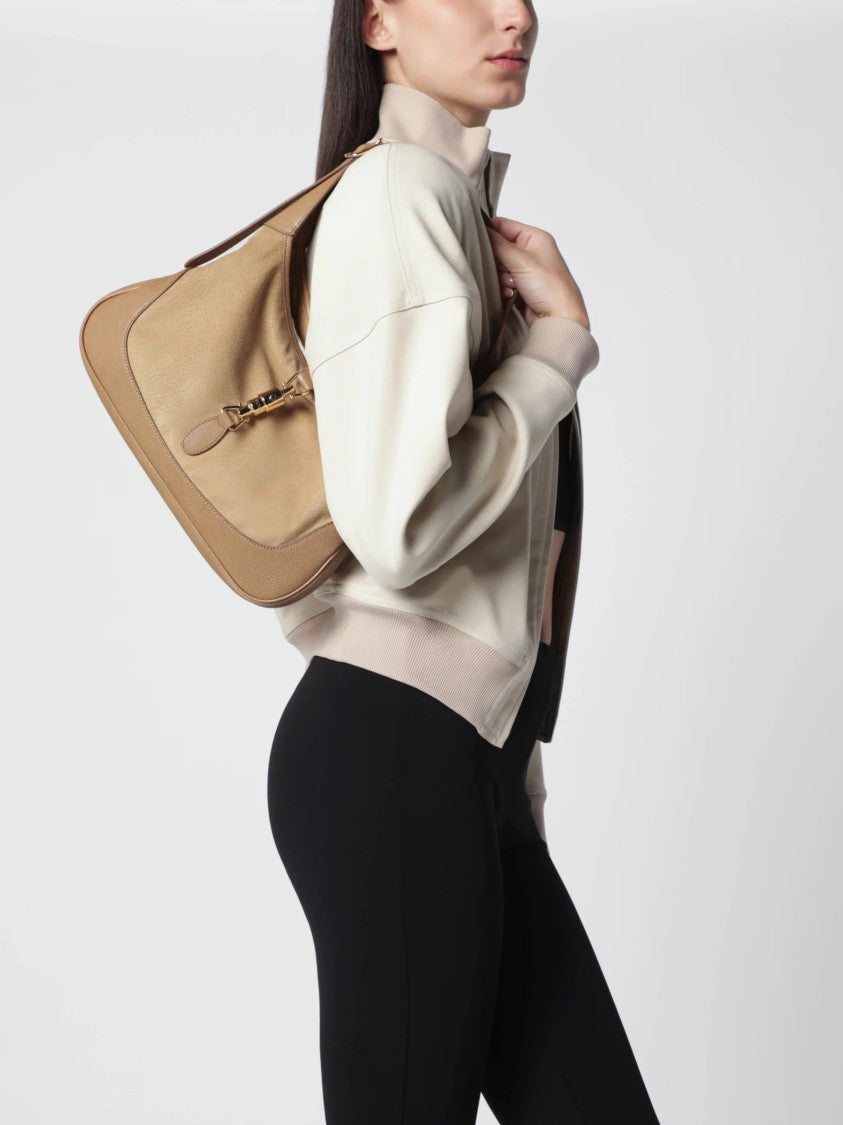 Gucci Rich Brown Jackie 1961 Leather Shoulder Bag