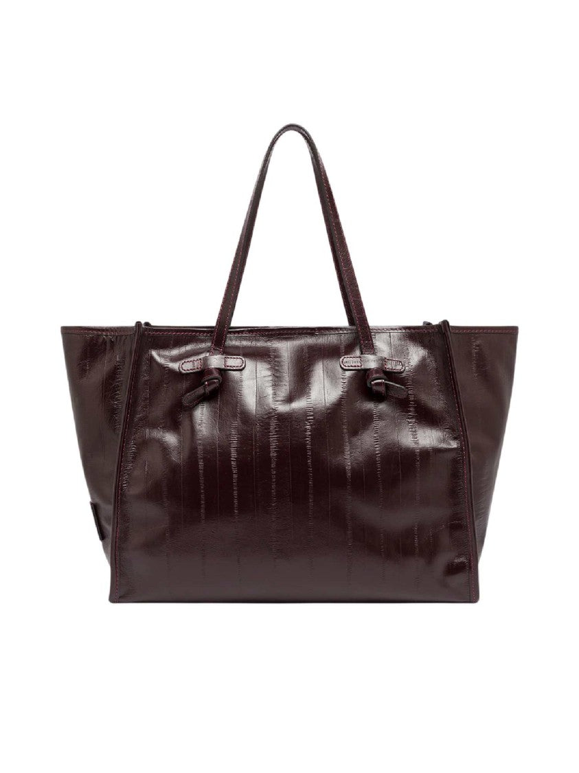 Gianni Chiarini Antique Ruby Leather Tote Bag