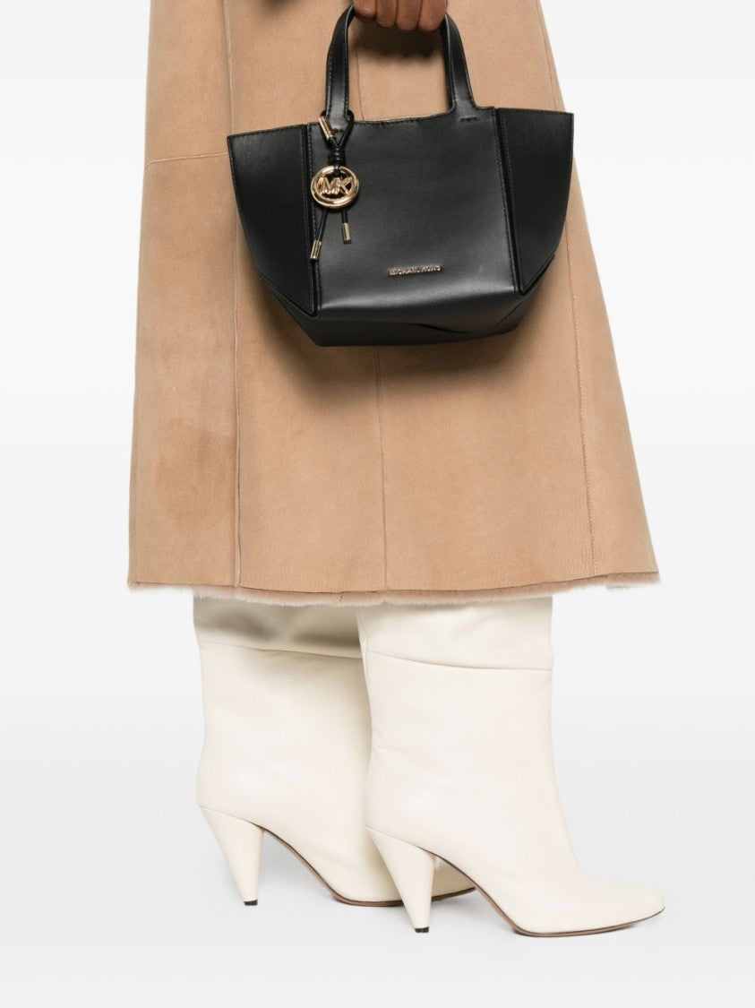 Michael Kors Structured Trapezoidal Handbag In Smooth Calf Leather