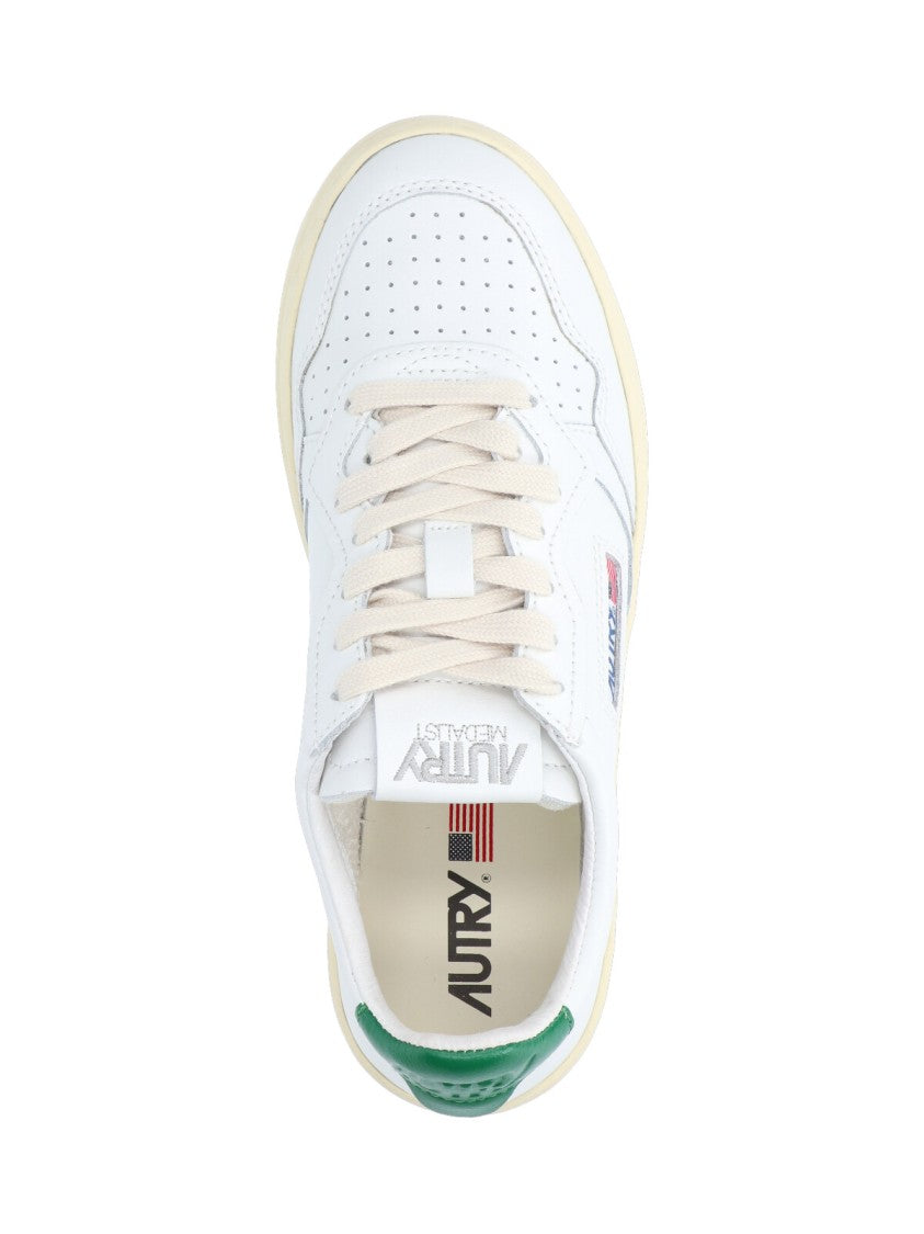 Autry White Medalist Low Leather Sneakers