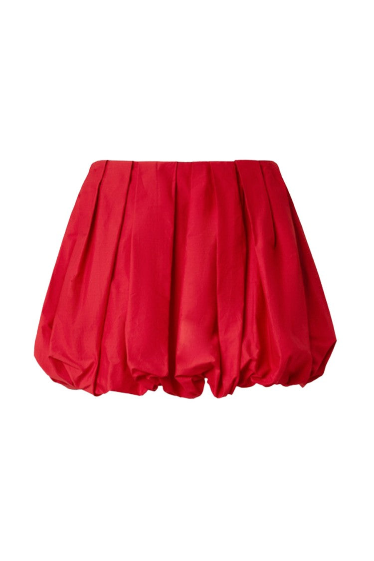 Pinko Voluminous Red Pleated Skirt