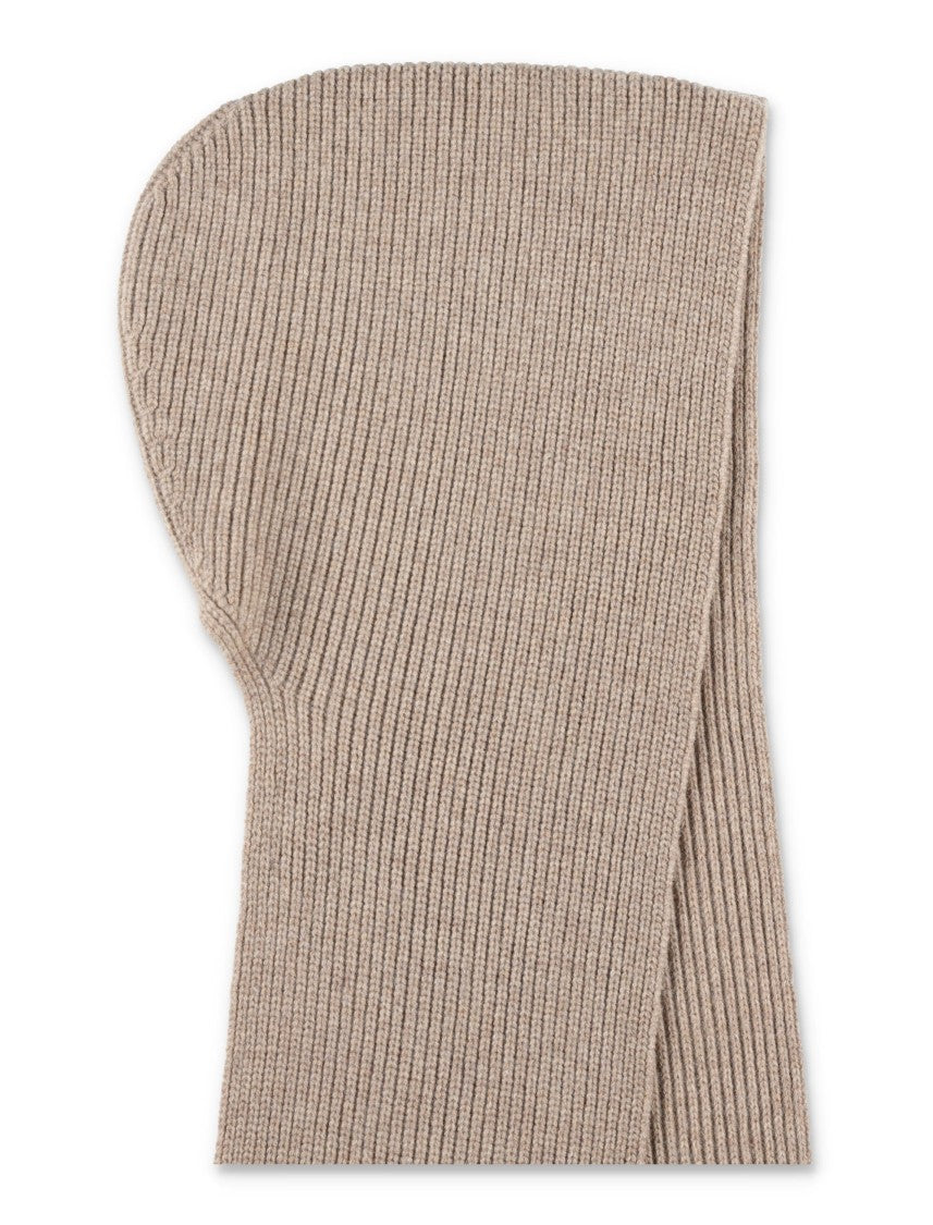 Studio Nicholson Ribbed Merino Wool Hooded Scarf With Seamless Design