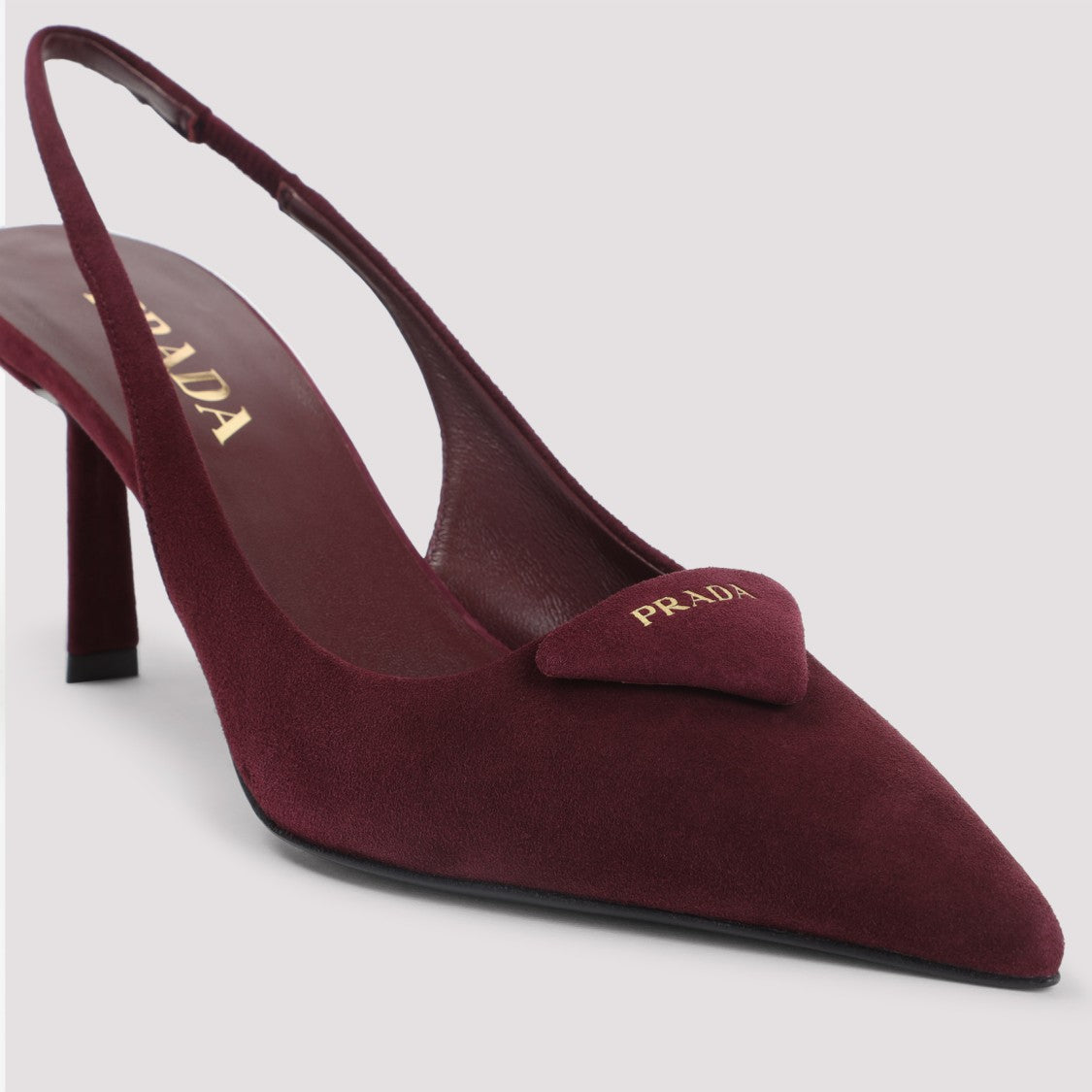 Prada Bordeaux Suede Leather Pumps