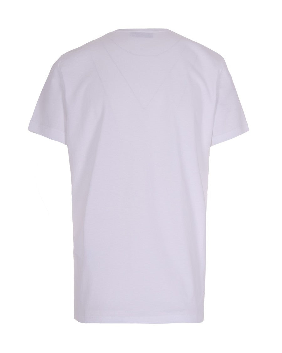 Elisabetta Franchi Short-Sleeved Crew Neck T-Shirt With Embossed Logo