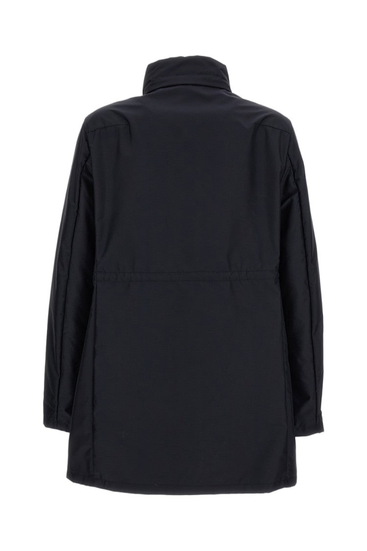 Fay Technical Poplin Virginia Overcoat With Adjustable Drawstring