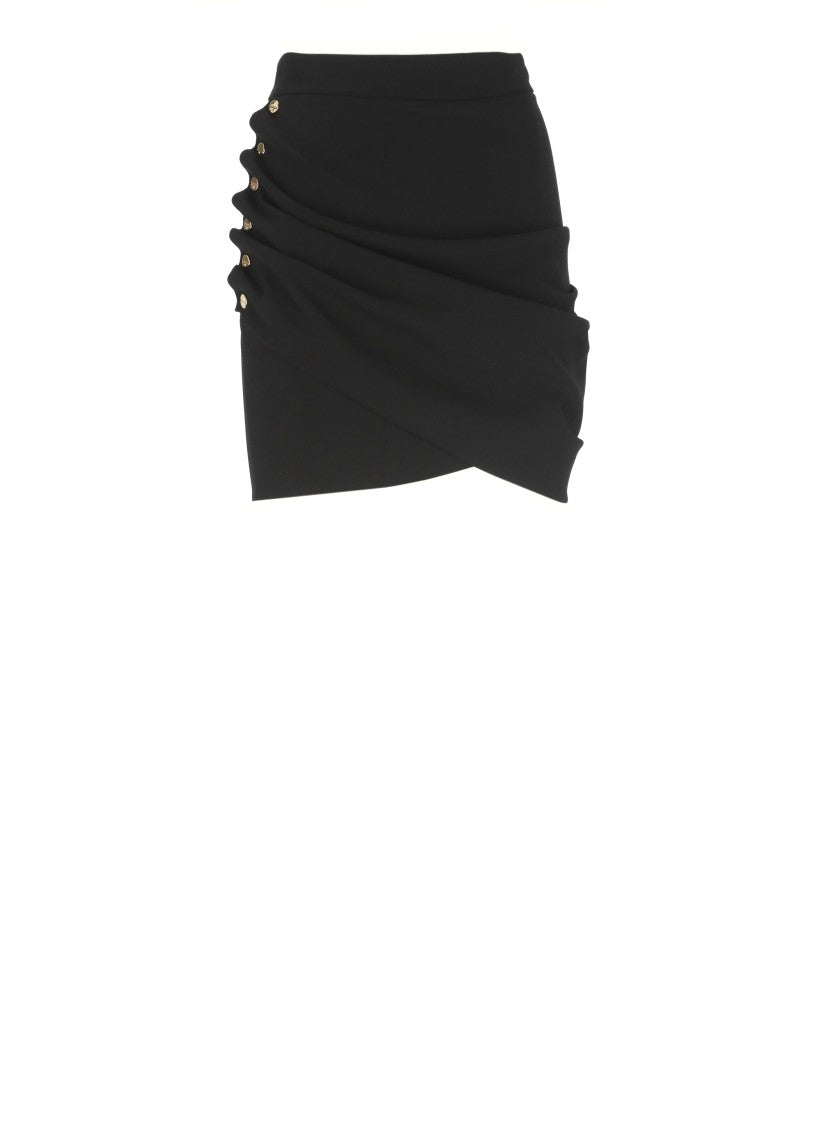 Elisabetta Franchi Asymmetrical Draped Skirt With Metallic Accents