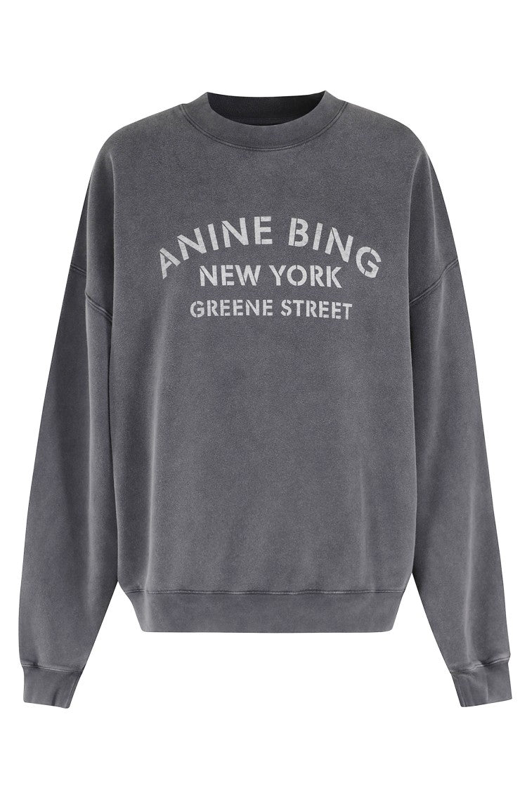 Anine Bing Gray Spotted Sweatshirt