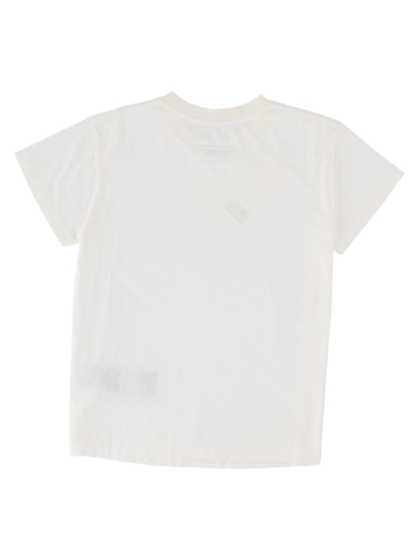 Mm6 By Maison Margiela White Relaxed-Fit Round Neck Cotton T-Shirt