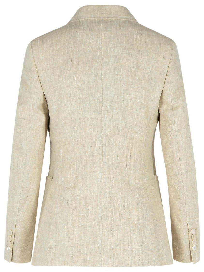 Max Mara Ivory Linen Blend Blazer
