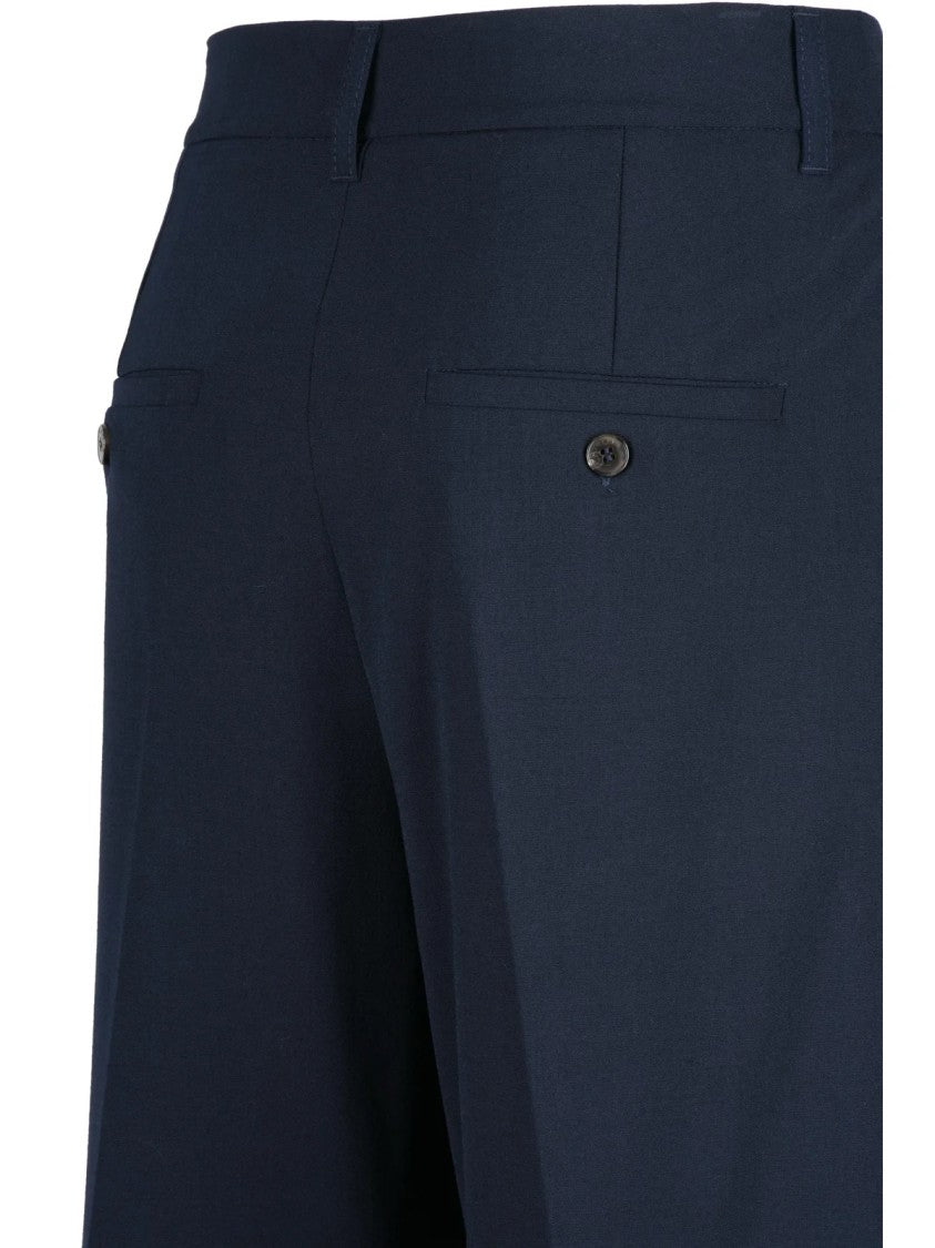 Marella Sport Straight Leg Trousers With Zip Closure And Tailored Design