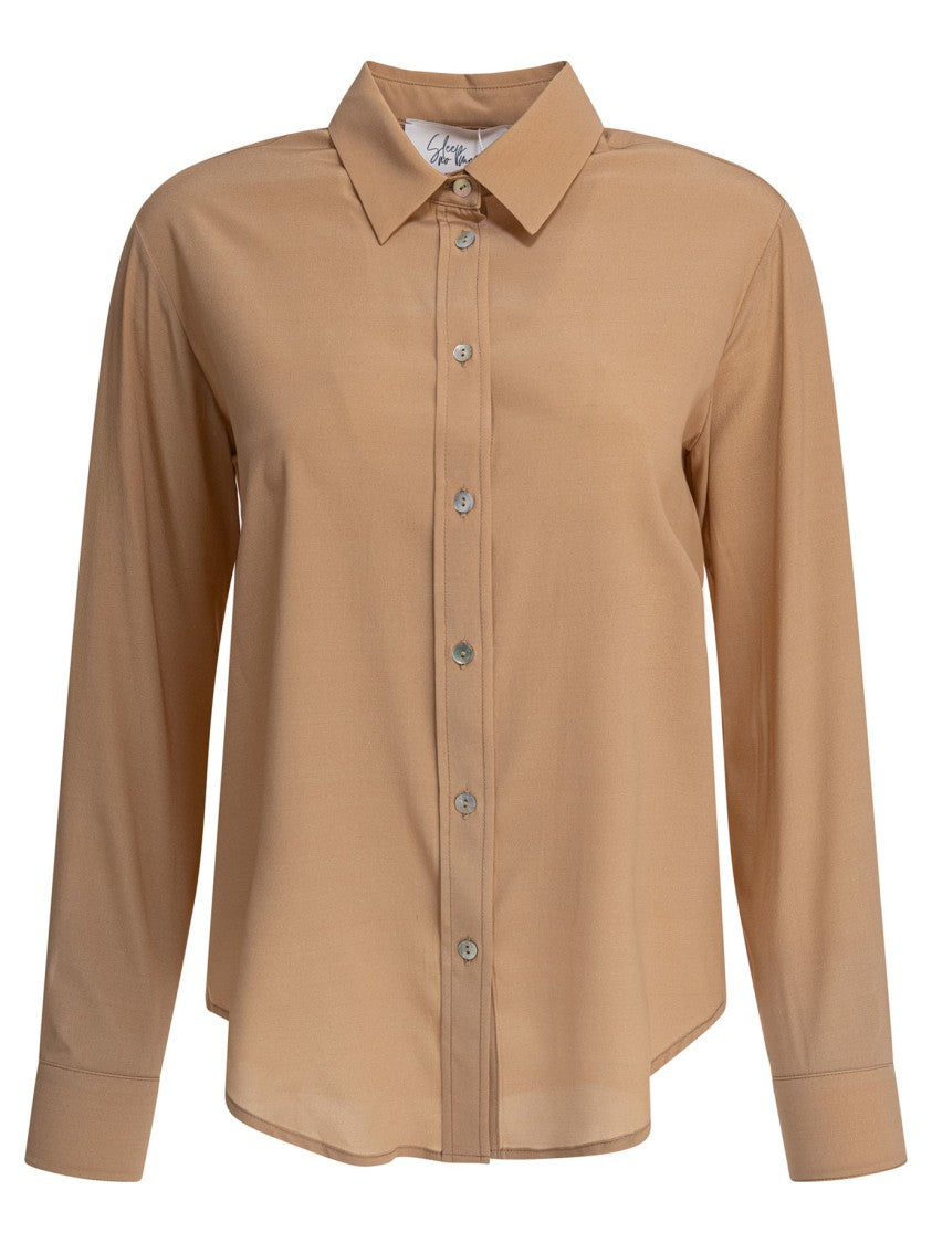 Sleep No More Silk-Elastane Blend Shirt With Classic Collar