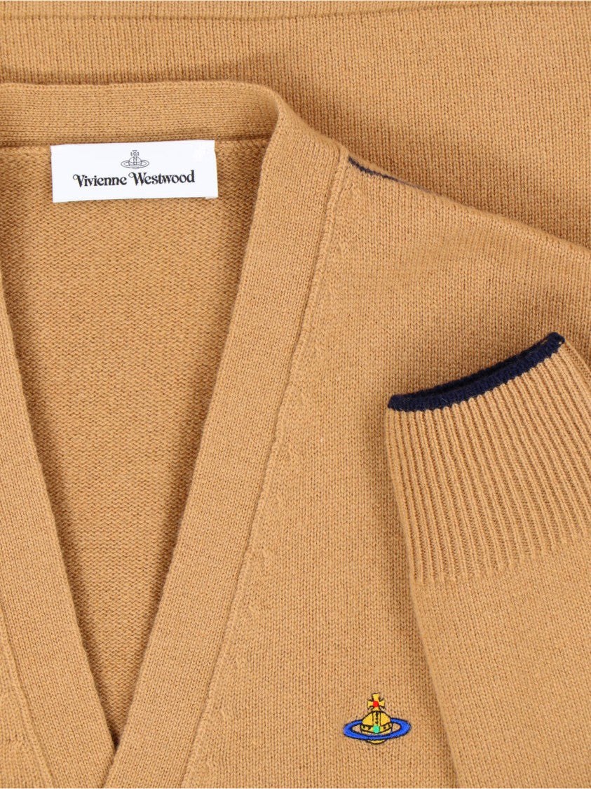Vivienne Westwood Brown Alex Wool Cashmere Cardigan
