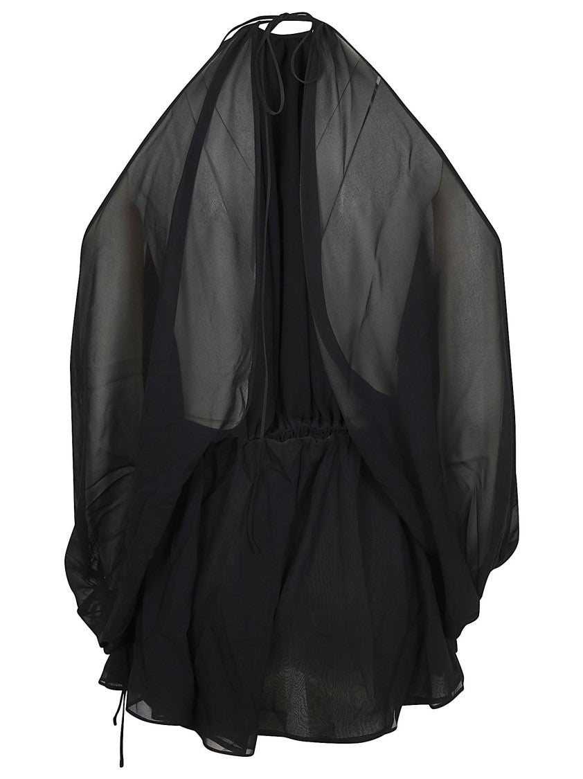 The Andamane Natural Georgette Relaxed Fit Off-Shoulder Jumpsuit