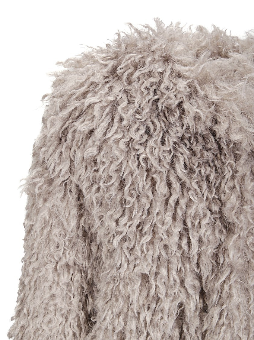 Tagliatore Short Fur Coat In Synthetic Fabric