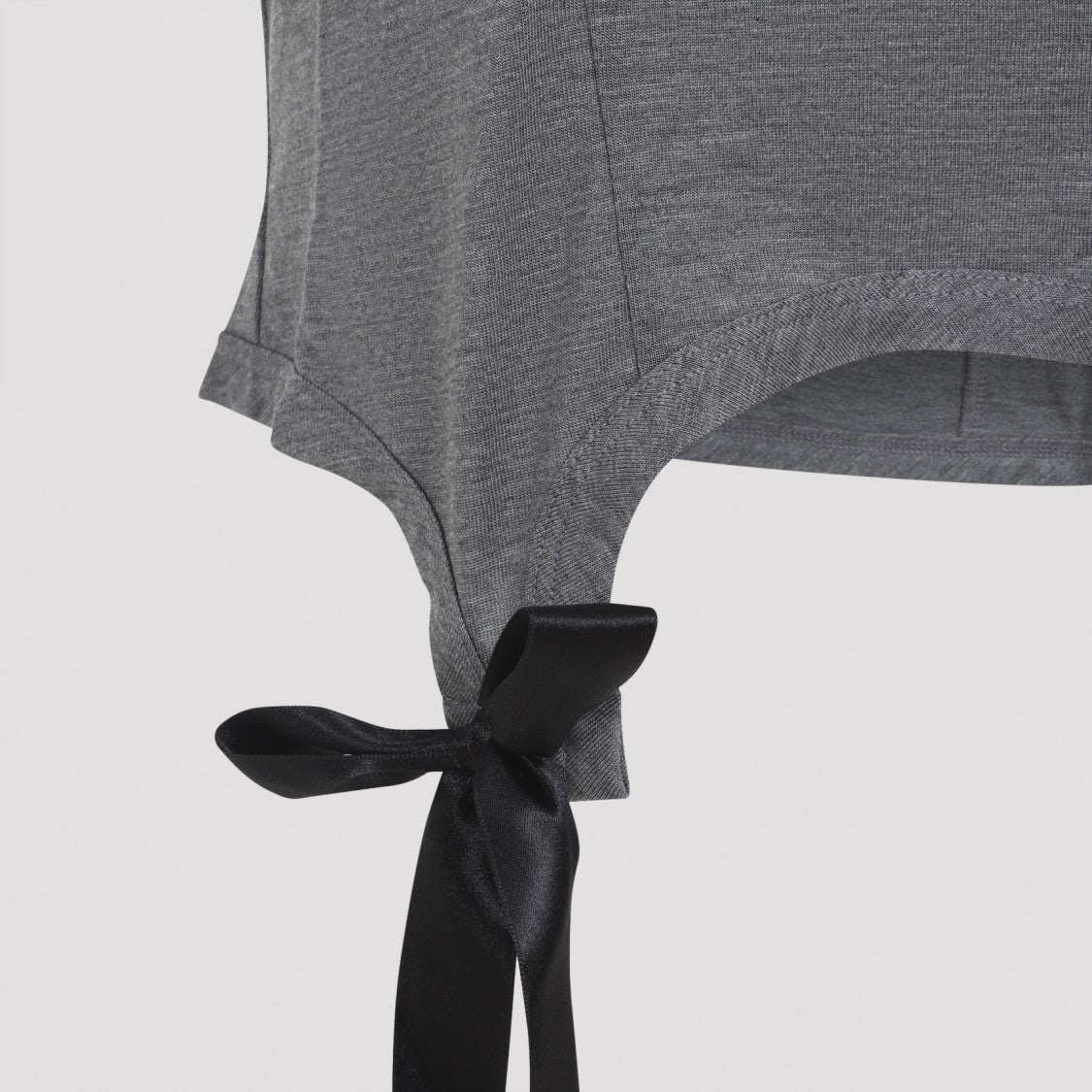 Simone Rocha Grey Cotton Easy Tank Top With Bow Tails