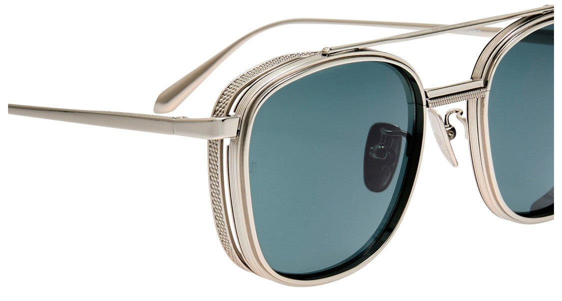 Linda Farrow Lfl Titanium Frame Sunglasses With Oval Lenses