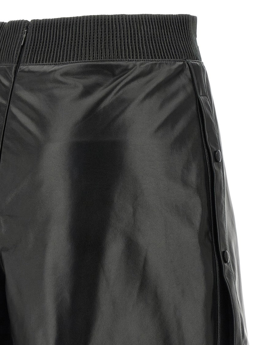 Giovanni Bedin Nappa Leather Shorts With Ribbed Details