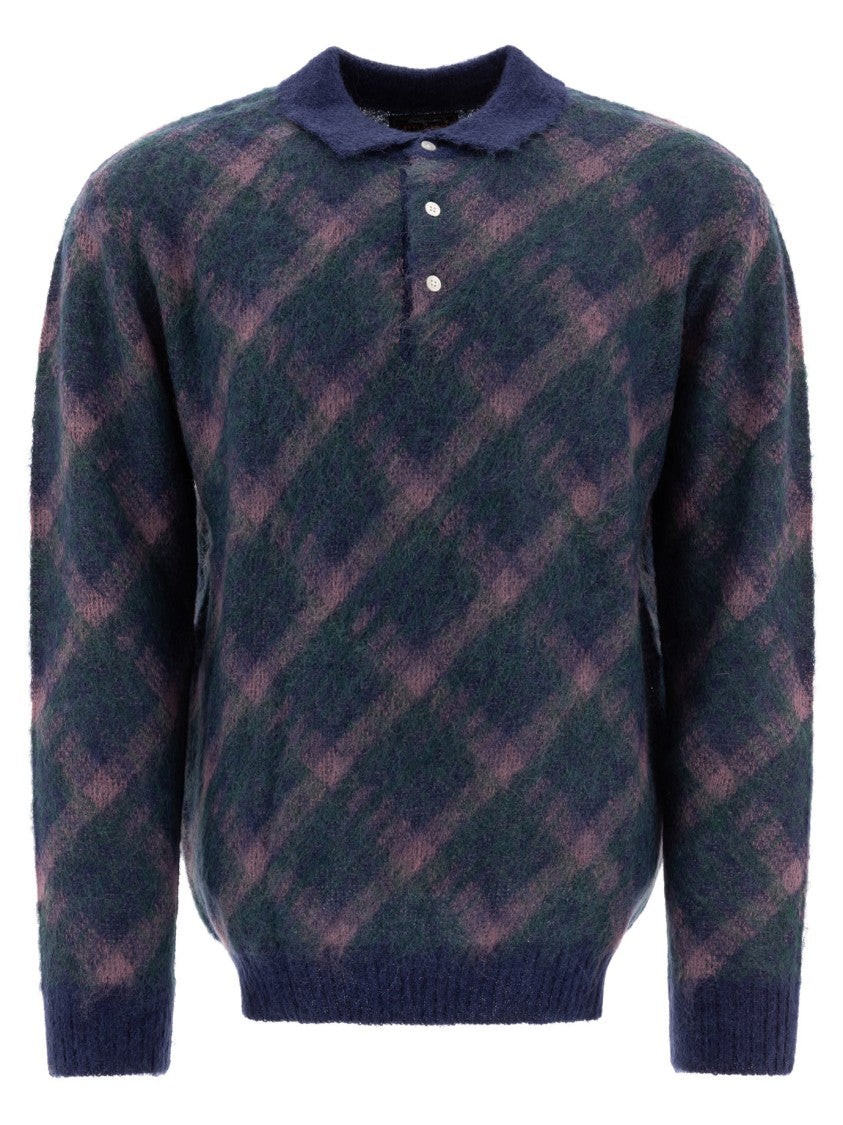 Beams Plus Shaggy Knit Polo Shirt