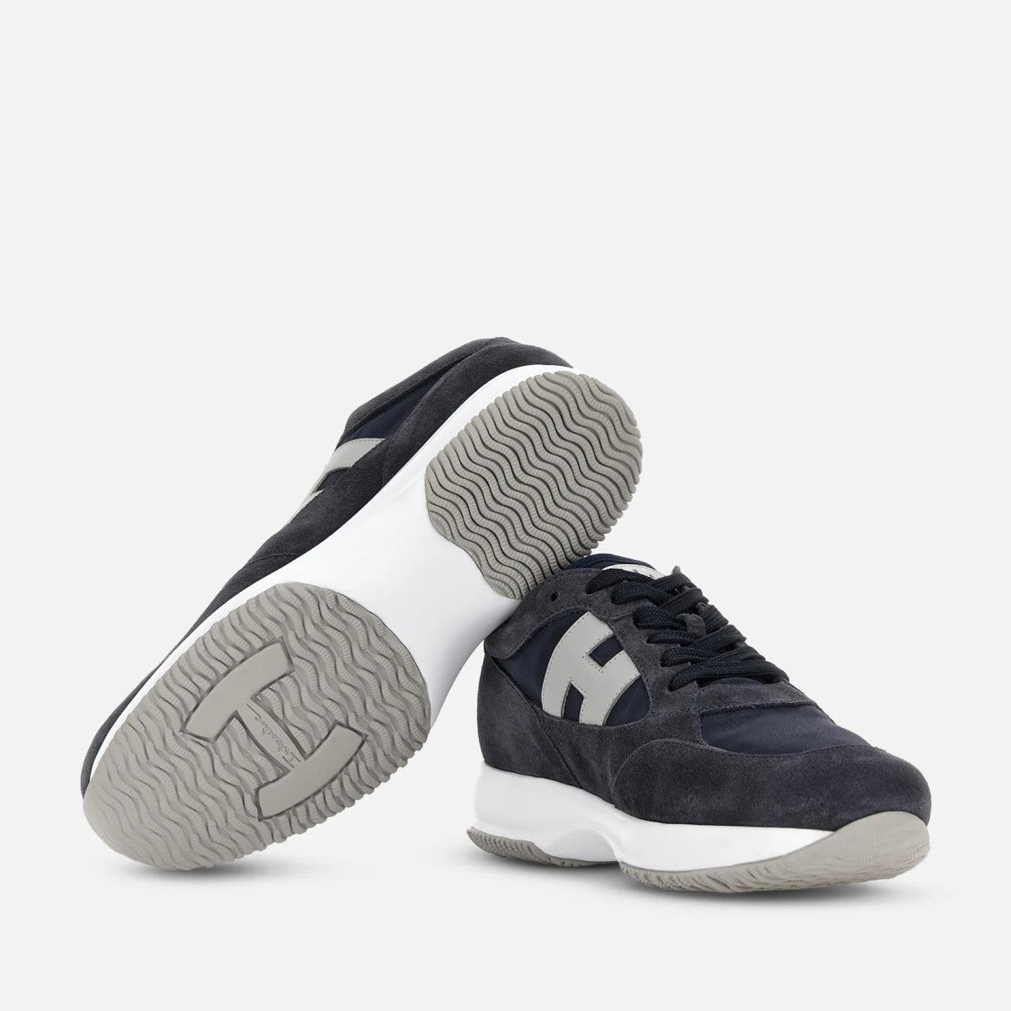 Hogan Interactive Lace-Up Sneakers In Calfskin