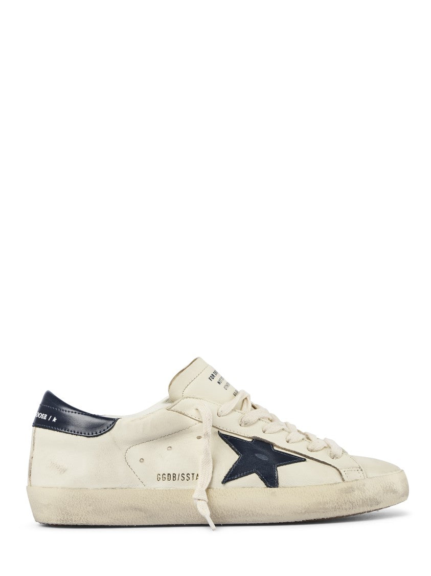 Golden Goose Low-Top Shiny Leather Sneakers With Star Detail And Contrasting Heel