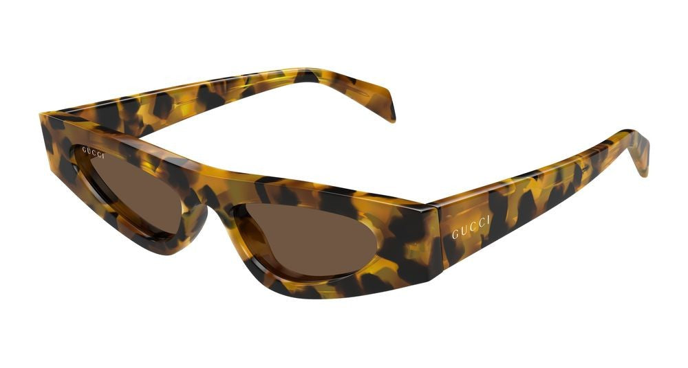 Gucci Havana Tortoiseshell Pattern Oversized Square Sunglasses