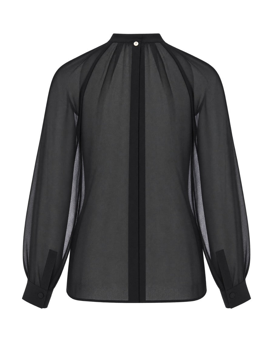 Liu Jo Black Floral Lace Detail Blouse
