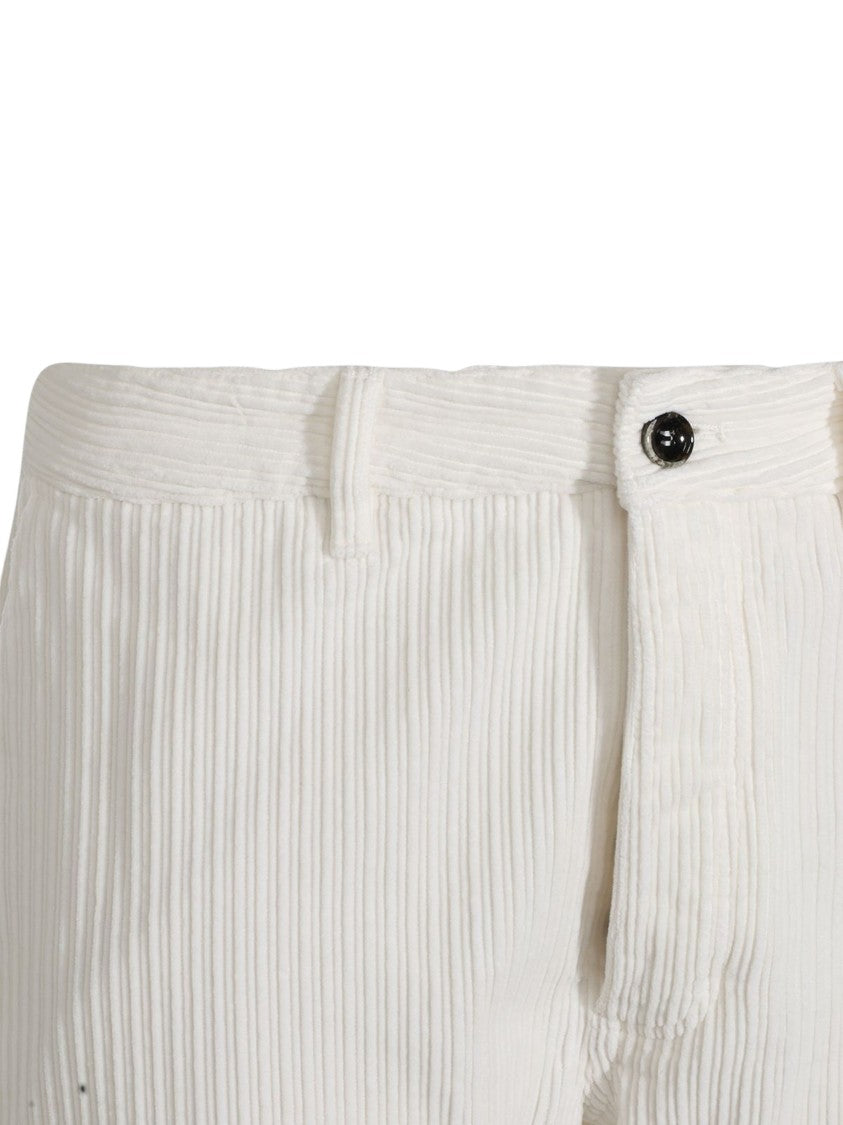 Nine In The Morning Textured Vertical Stripe Straight-Leg Pants