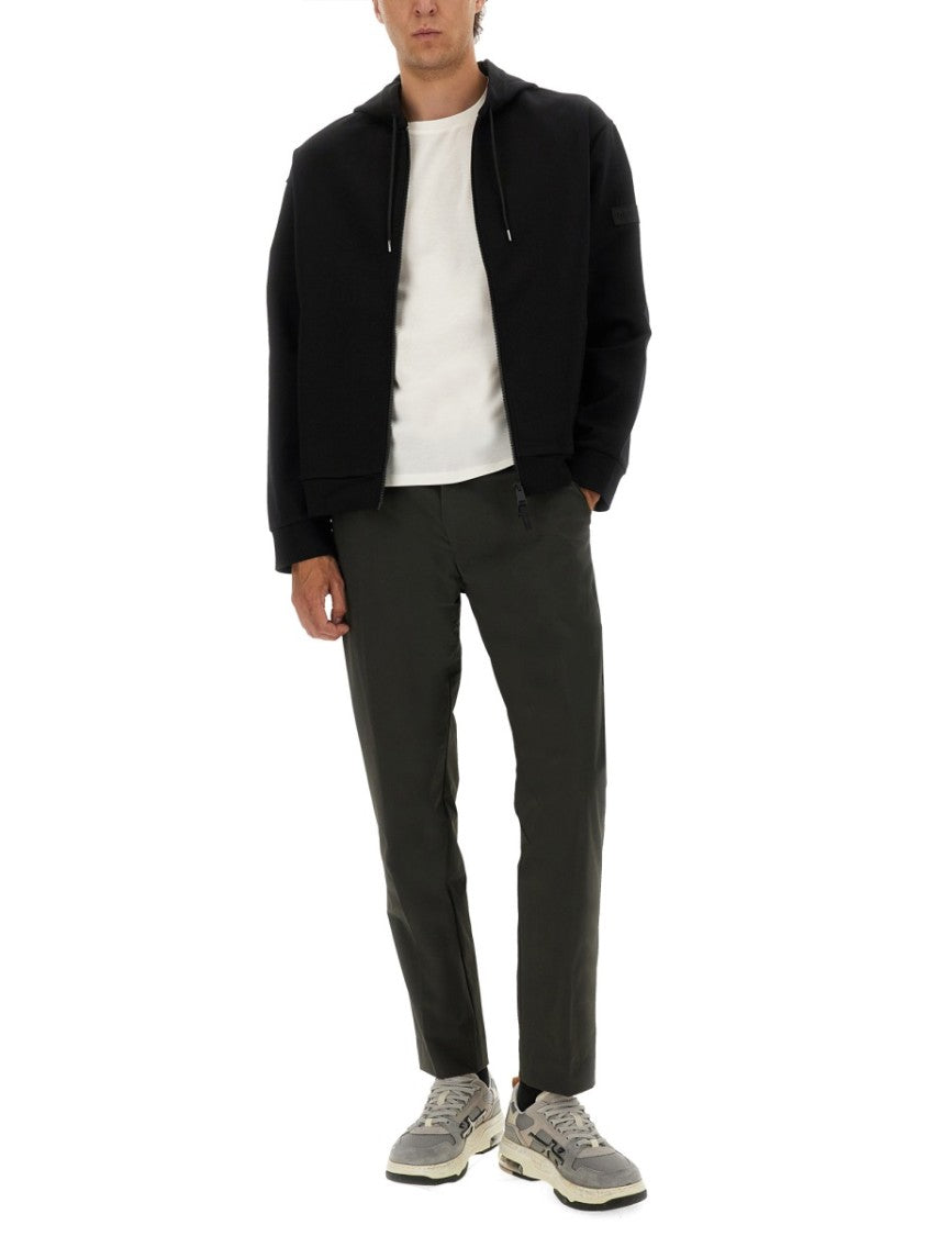 Premiata Zip Sweatshirt With Contrasting Fabric Panel