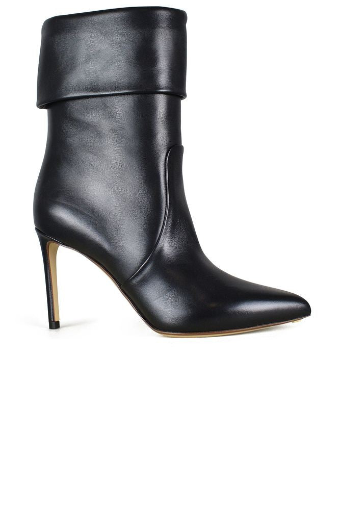 Francesco Russo Pointed Toe Stiletto Ankle Boots In Smooth Lamb Leather