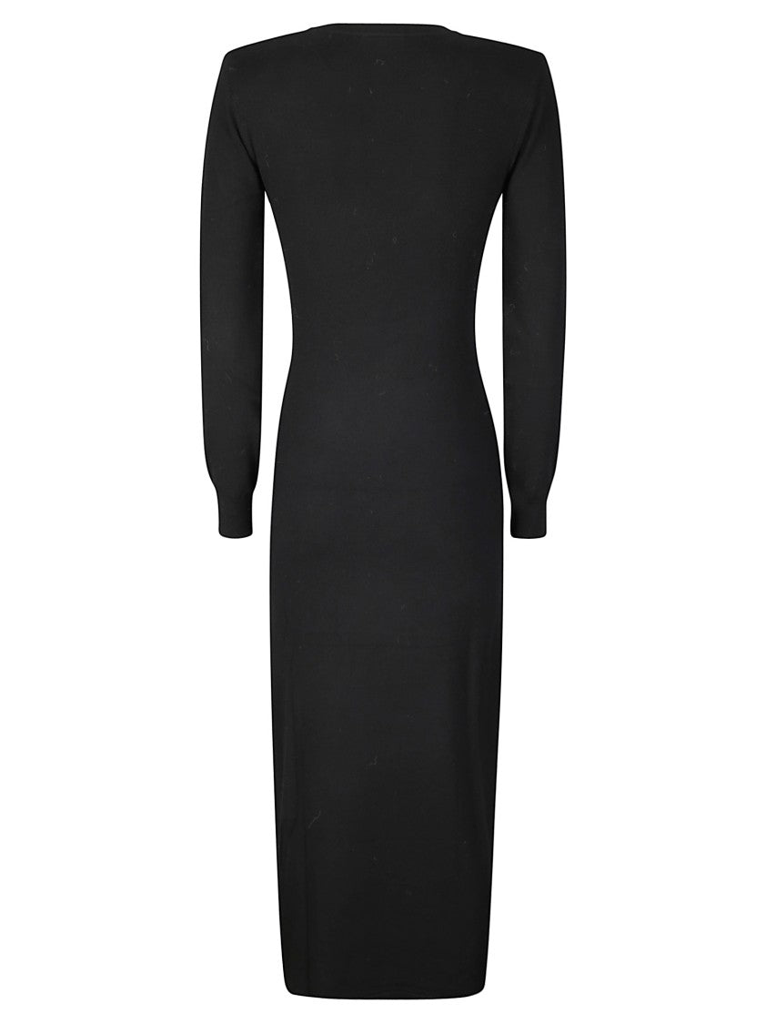 P.A.R.O.S.H. Maxi Dress With Padded Shoulders