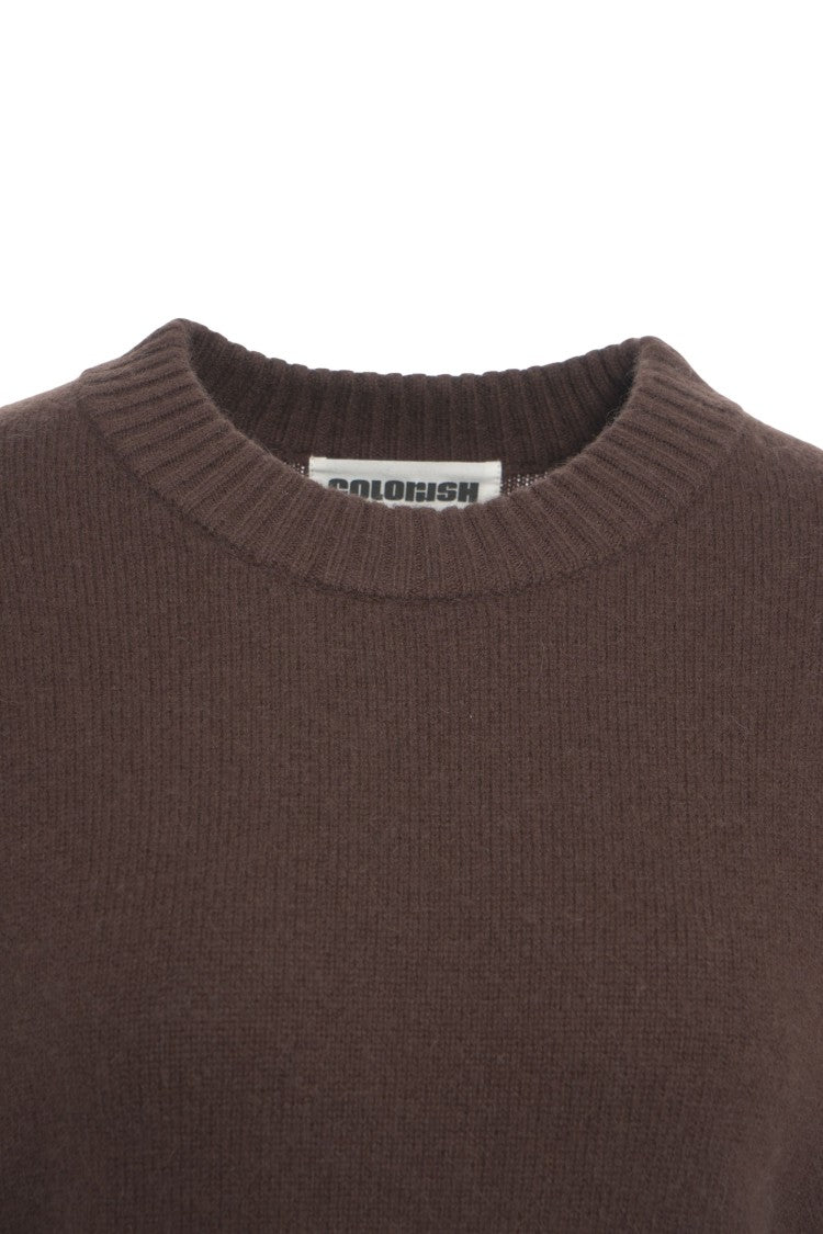 Crush Oversized Cashmere Sweater With Ribbed Details