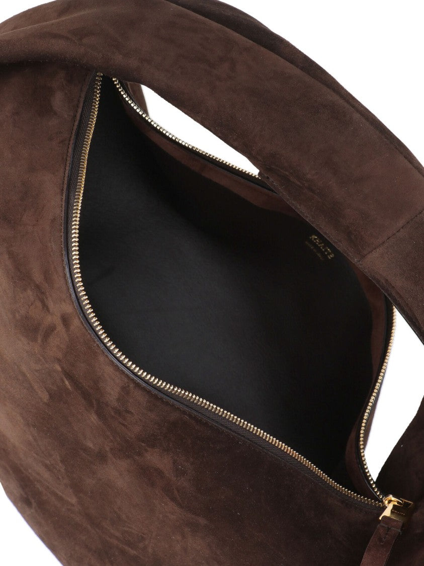 Khaite "Olivia" Hobo Bag – Dark Brown Suede