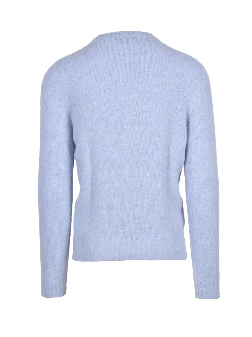 Scaglione Crew Neck Sweater In Luxurious Cashmere And Alpaca Blend