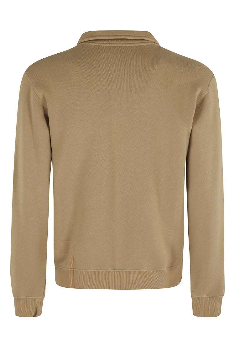 Fortela Woven Zip-Up Sweatshirt With Classic Collar