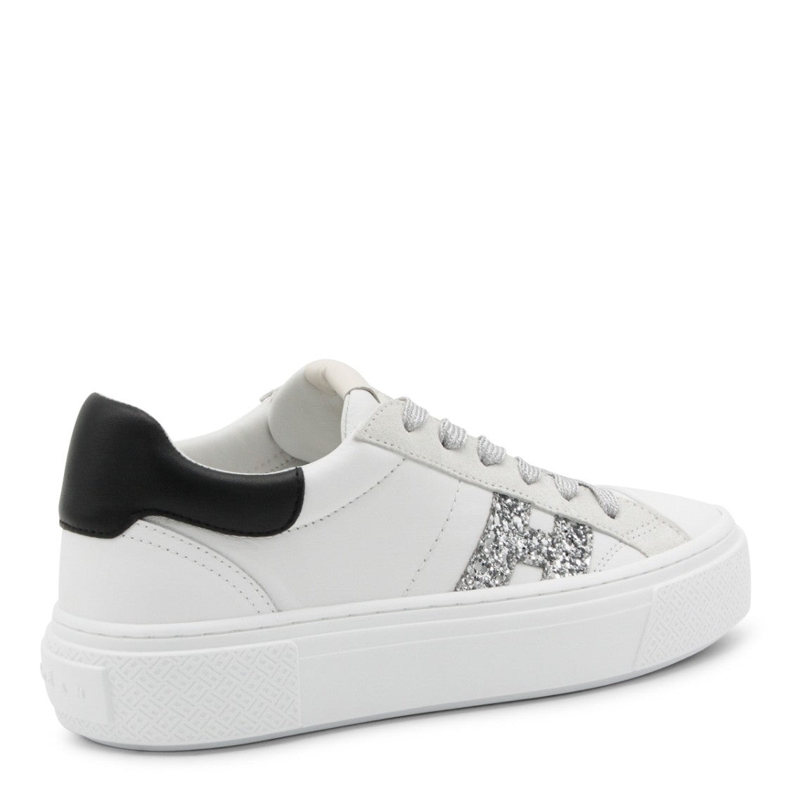 Hogan White And Black Leather Sneakers