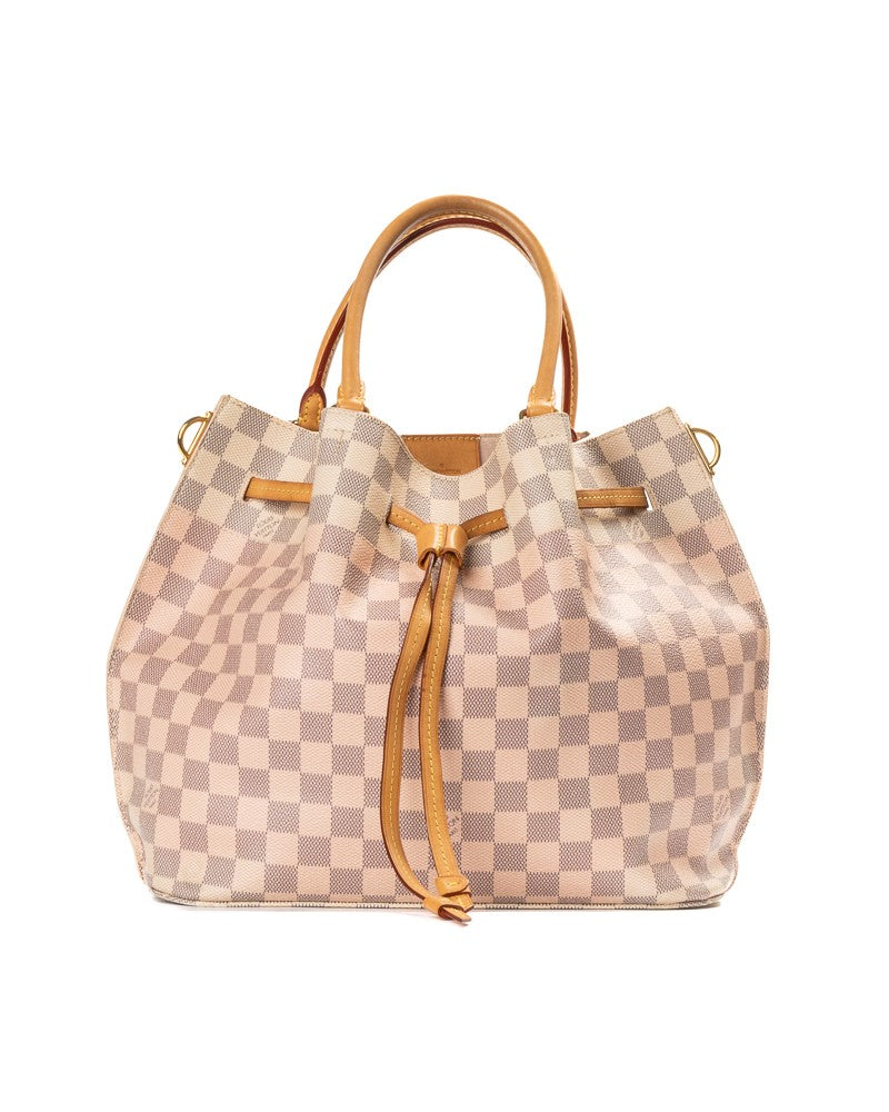 Louis Vuitton Girolata Mm Damier Azur Rosa Handbag