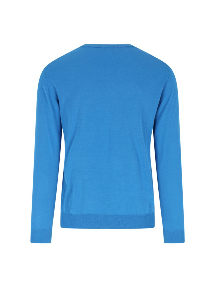 Drumohr V-Neck Sweater – Blue