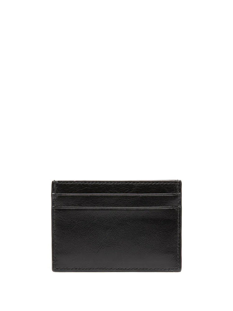Bally Black Metallic Logo Leather Wallet