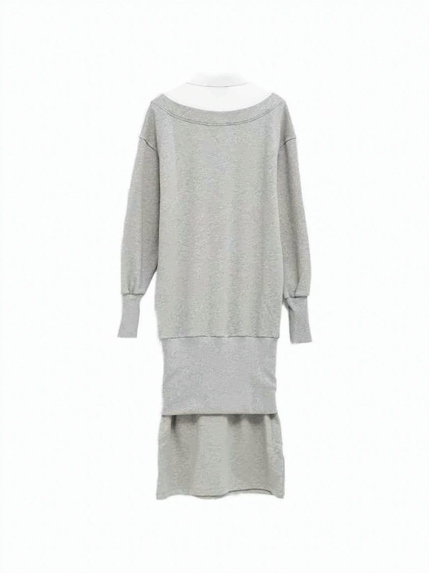 Paloma Wool Layered Midi Dress With Sweatshirt-Style Upper And Relaxed Fit