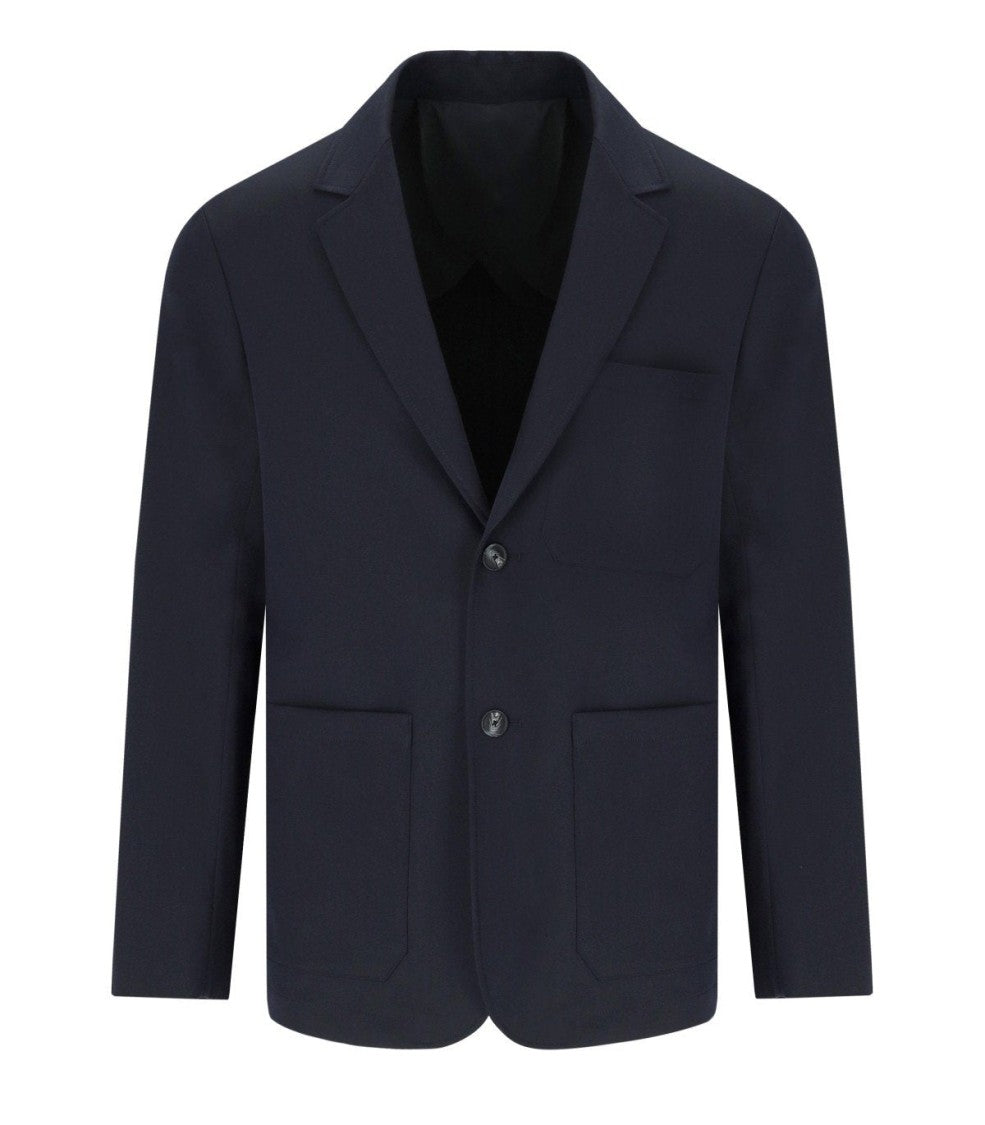Emporio Armani Navy Blue Single-Breasted Jacket