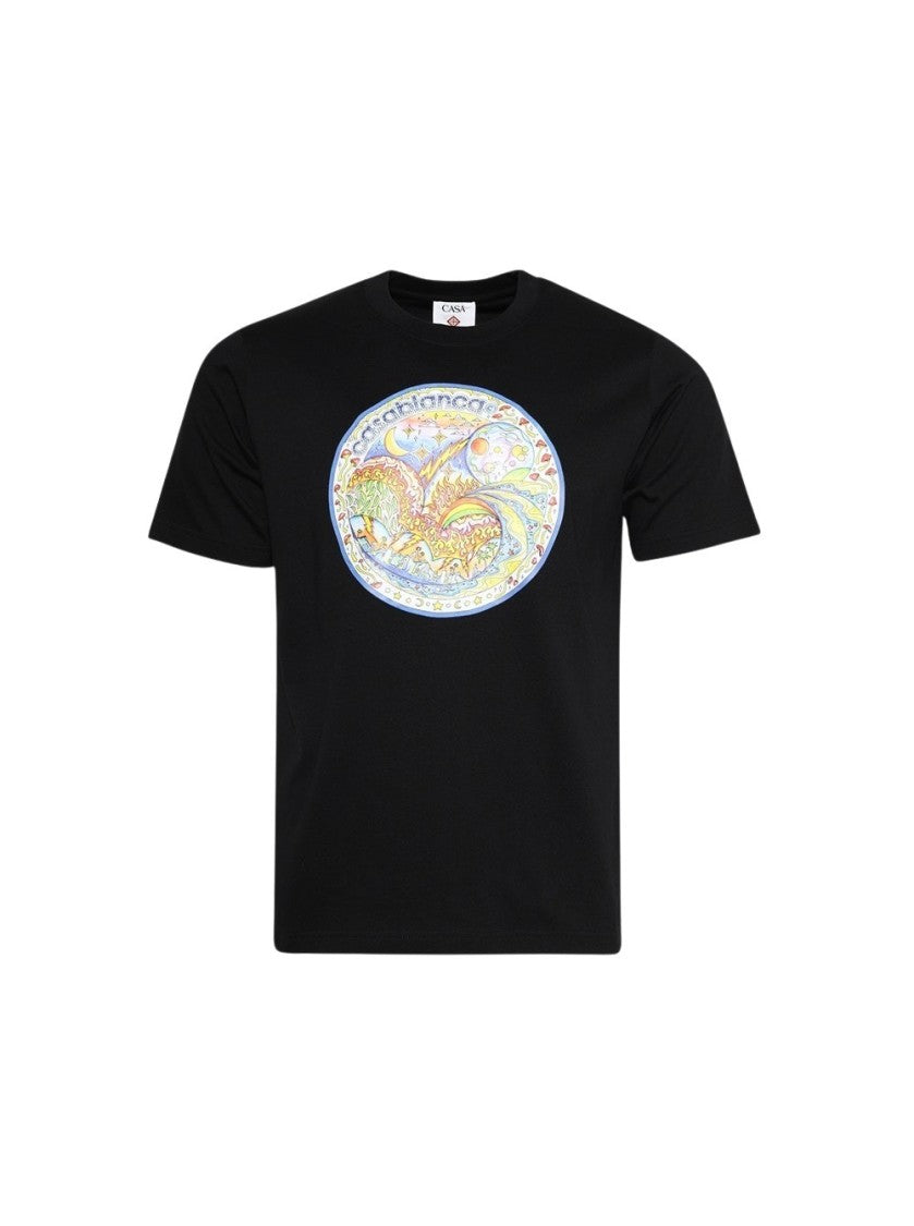 Casablanca The Four Elements Printed Tee Black