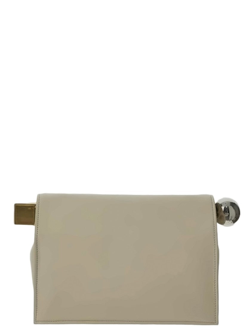 Jacquemus Rectangular Leather Clutch With Sculptural Closure