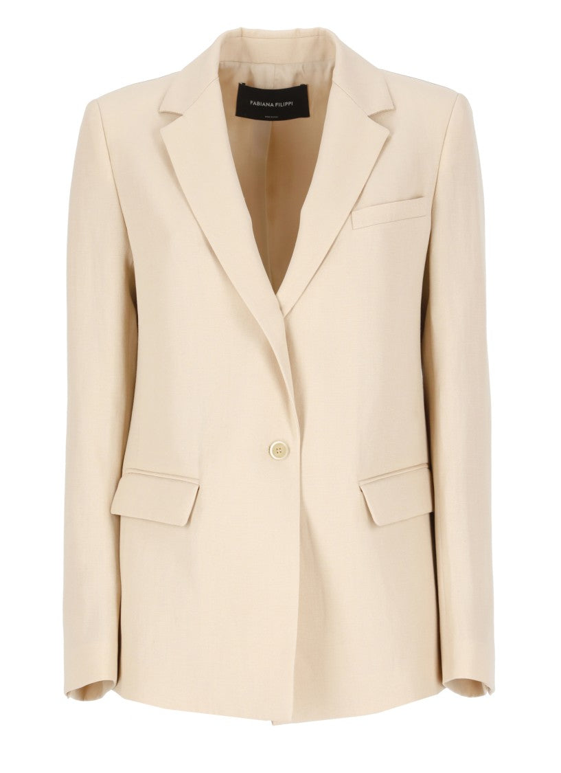Fabiana Filippi Virgin Wool And Linen Blazer
