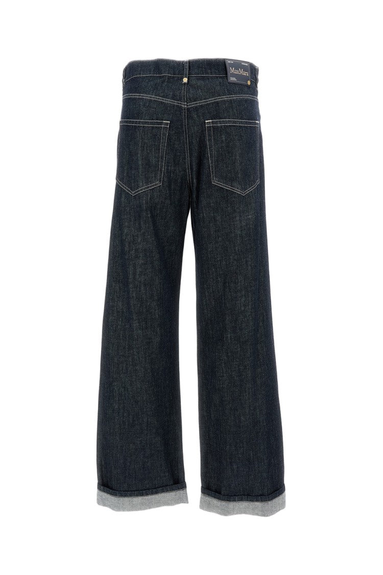 Max Mara Wide Leg Turn-Up Jeans