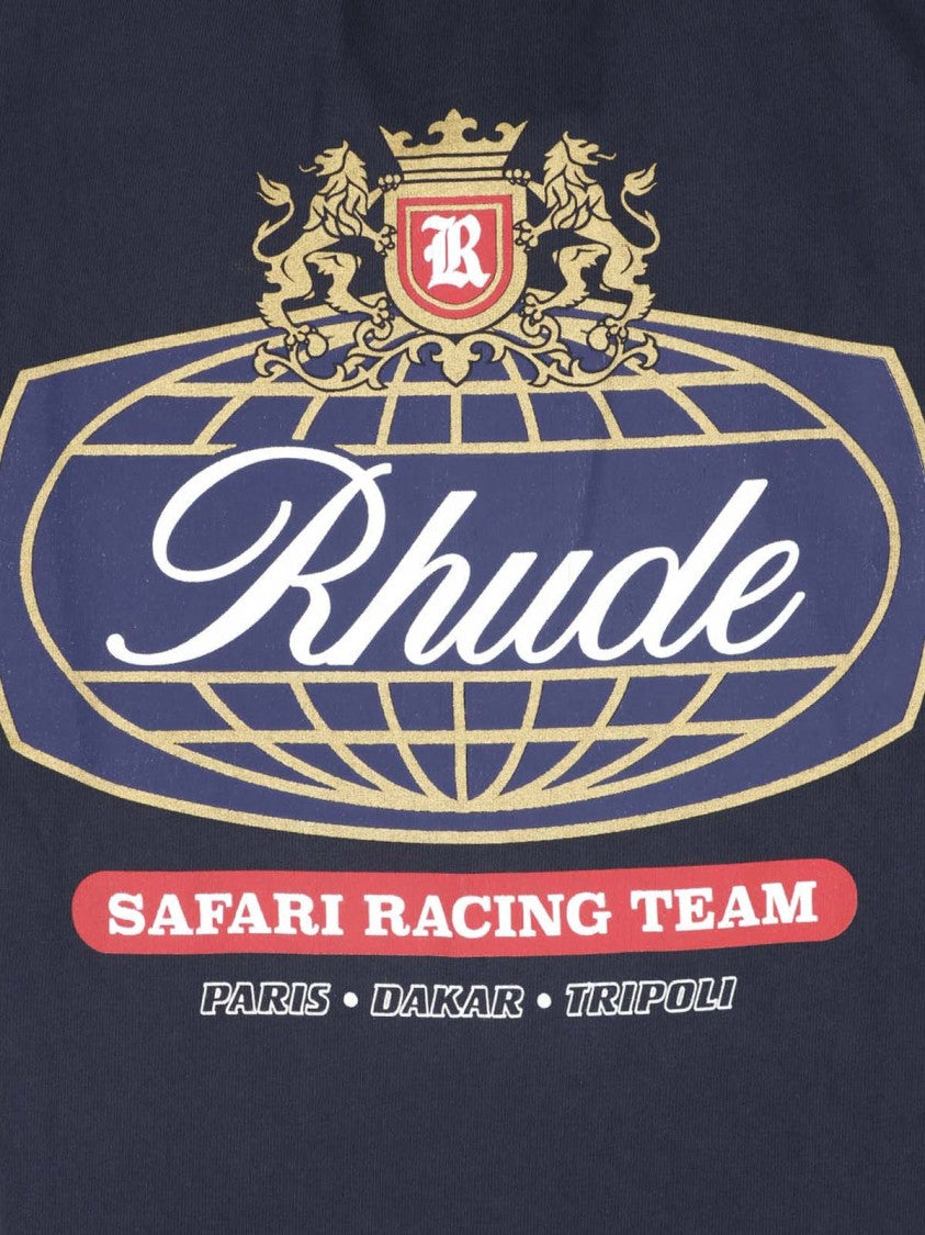 Rhude Boxy-Fit T-Shirt With Graphic Racing Motif
