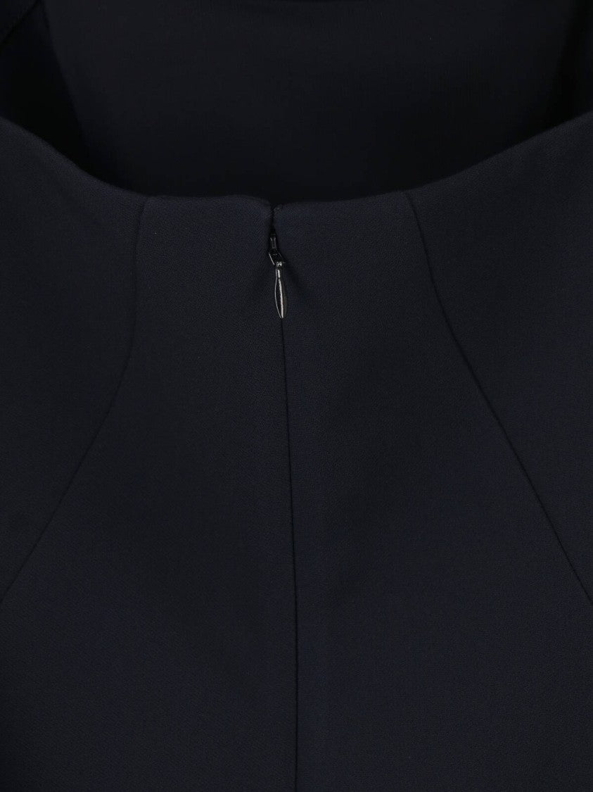 Givenchy Black Viscose Square-Neck Mini Dress