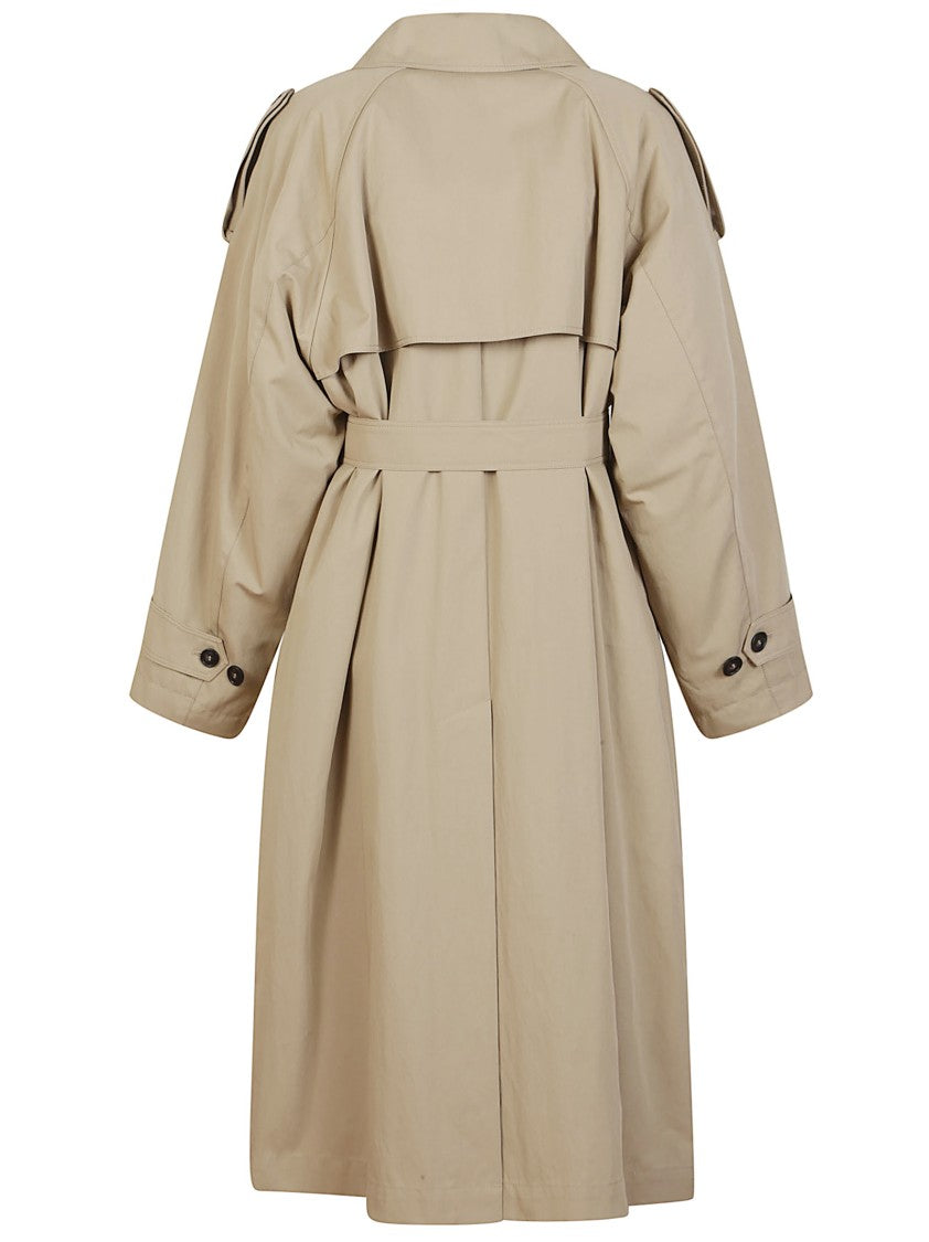 Max Mara Double-Breasted Nylon Raincoat