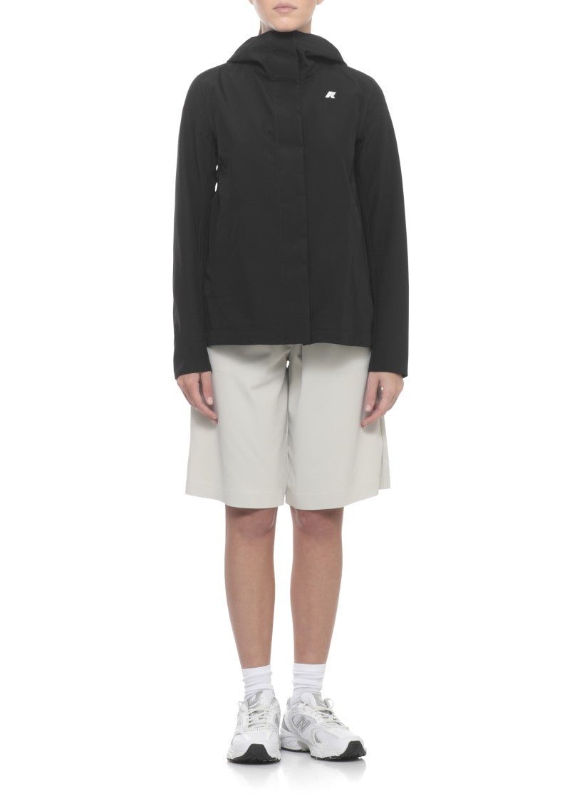 K-Way Black Madalina Hooded Jersey Jacket