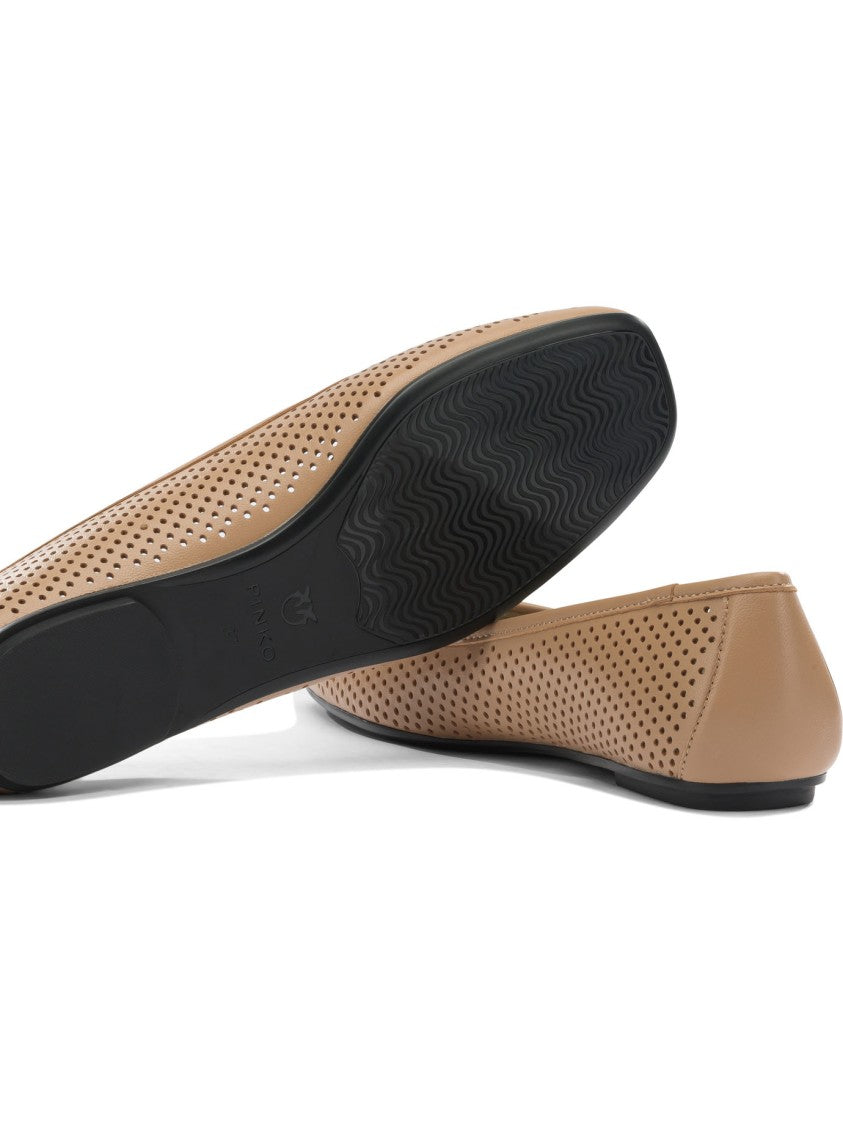 Pinko Perforated Leather Ballerinas