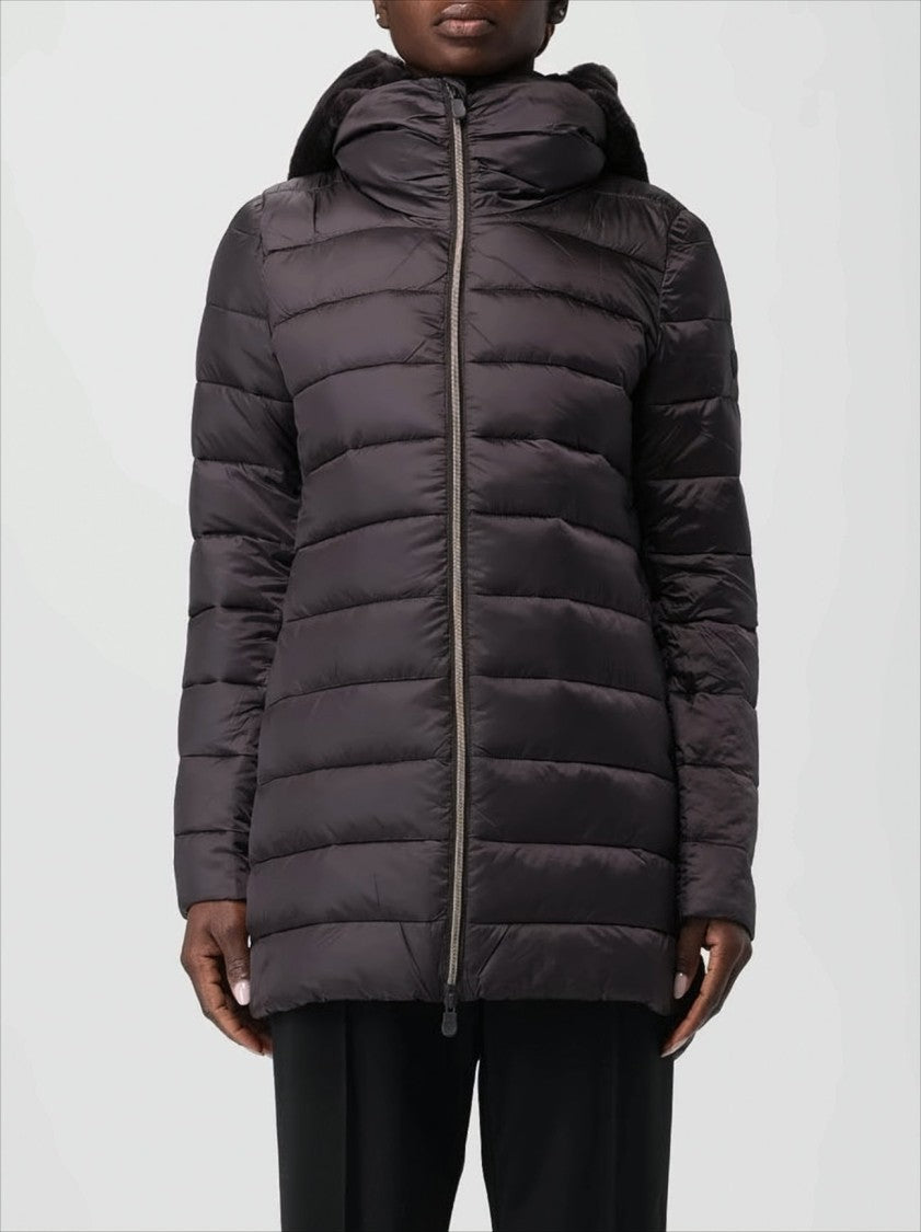 Save The Duck Mid-Length A-Line Hooded Down Jacket